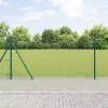Kerítés oszlopokkal Zöld 1 x 25 m Acél
