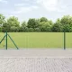 Kerítés oszlopokkal Zöld 0.4 x 50 m Acél