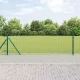 Kerítés oszlopokkal Zöld 0.4 x 50 m Acél
