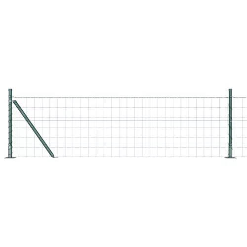 Kerítés oszlopokkal Zöld 0.4 x 50 m Acél
