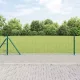 Kerítés oszlopokkal Zöld 0.4 x 50 m Acél