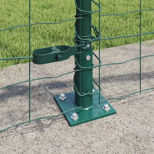 Kerítés oszlopokkal Zöld 0.4 x 50 m Acél