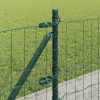 Kerítés oszlopokkal Zöld 0,4 x 25 m Acél