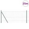 Kerítés oszlopokkal Zöld 0.8 x 25 m Acél