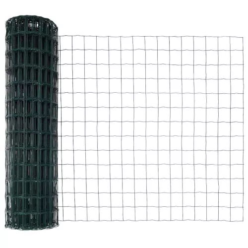 Kerítés oszlopokkal Zöld 1.2 x 25 m Acél