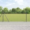Kerítés oszlopokkal Szürke 1 x 10 m Acél
