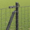 Kerítés oszlopokkal Szürke 1.2 x 10 m Acél