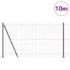 Kerítés oszlopokkal Szürke 1.2 x 10 m Acél
