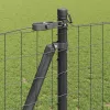 Kerítés oszlopokkal Szürke 1.2 x 10 m Acél