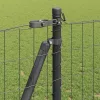 Kerítés oszlopokkal Szürke 1.2 x 10 m Acél