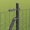 Kerítés oszlopokkal Szürke 1.4 x 10 m Acél