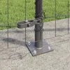 Kerítés oszlopokkal Szürke 1.2 x 10 m Acél
