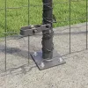 Kerítés oszlopokkal Szürke 1.6 x 10 m Acél
