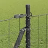 Kerítés oszlopokkal Szürke 1.6 x 10 m Acél