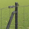 Kerítés oszlopokkal Szürke 1.2 x 10 m Acél