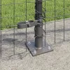 Kerítés oszlopokkal Szürke 0.8 x 25 m Acél