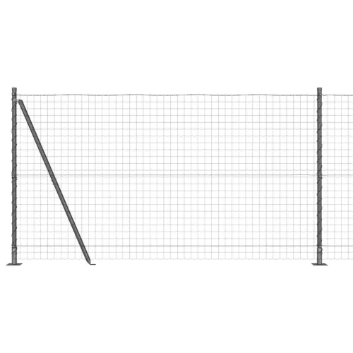 Kerítés oszlopokkal Szürke 1.2 x 25 m Acél
