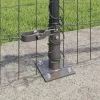 Kerítés oszlopokkal Szürke 0,6 x 25 m Acél