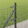 Kerítés oszlopokkal Szürke 0,4 x 25 m Acél