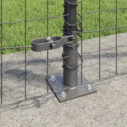Kerítés oszlopokkal Szürke 0.8 x 25 m Acél