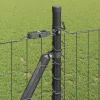 Kerítés oszlopokkal Szürke 1 x 25 m Acél