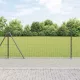 Kerítés oszlopokkal Szürke 1 x 25 m Acél