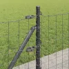 Kerítés oszlopokkal Szürke 0.4 x 50 m Acél