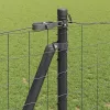 Kerítés oszlopokkal Szürke 1.2 x 10 m Acél