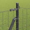 Kerítés oszlopokkal Szürke 1.4 x 10 m Acél