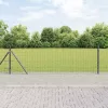 Kerítés oszlopokkal Szürke 0,4 x 25 m Acél