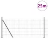 Kerítés oszlopokkal Szürke 0.8 x 25 m Acél