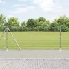Kerítés oszlopokkal Ezüst 1 x 10 m Acél