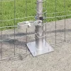 Kerítés oszlopokkal Ezüst 1 x 10 m Acél