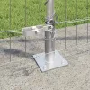 Kerítés oszlopokkal Ezüst 1.2 x 10 m Acél