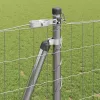 Kerítés oszlopokkal Ezüst 1.2 x 10 m Acél