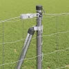Kerítés oszlopokkal Ezüst 1.2 x 10 m Acél