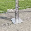 Kerítés oszlopokkal Ezüst 1.5 x 10 m Acél
