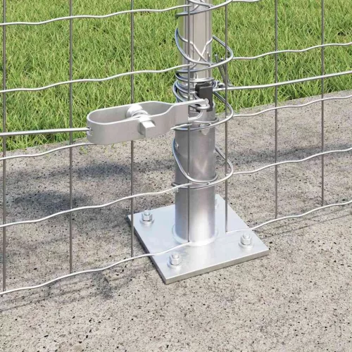 Kerítés oszlopokkal Ezüst 0.8 x 25 m Acél