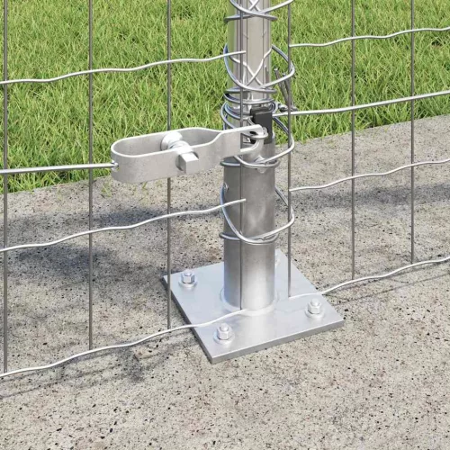 Kerítés oszlopokkal Ezüst 1 x 25 m Acél