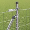 Kerítés oszlopokkal Ezüst 1 x 25 m Acél