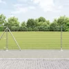 Kerítés oszlopokkal Ezüst 0.8 x 25 m Acél