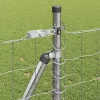 Kerítés oszlopokkal Ezüst 0.8 x 25 m Acél