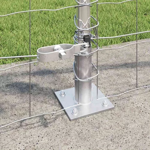 Kerítés oszlopokkal Ezüst 0.8 x 25 m Acél