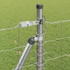 Kerítés oszlopokkal Ezüst 0.8 x 25 m Acél