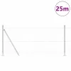 Kerítés oszlopokkal Ezüst 1 x 25 m Acél