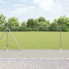 Kerítés oszlopokkal Ezüst 0.8 x 25 m Acél