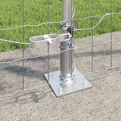 Kerítés oszlopokkal Ezüst 0.8 x 25 m Acél