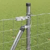Kerítés oszlopokkal Ezüst 0.8 x 25 m Acél
