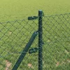 Lánckerítés oszlopokkal Zöld 0.8 x 10 m Acél