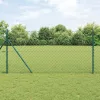 Lánckerítés oszlopokkal Zöld 1.2 x 10 m Acél